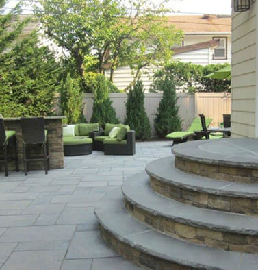Concrete Block Patio Installation Long Island